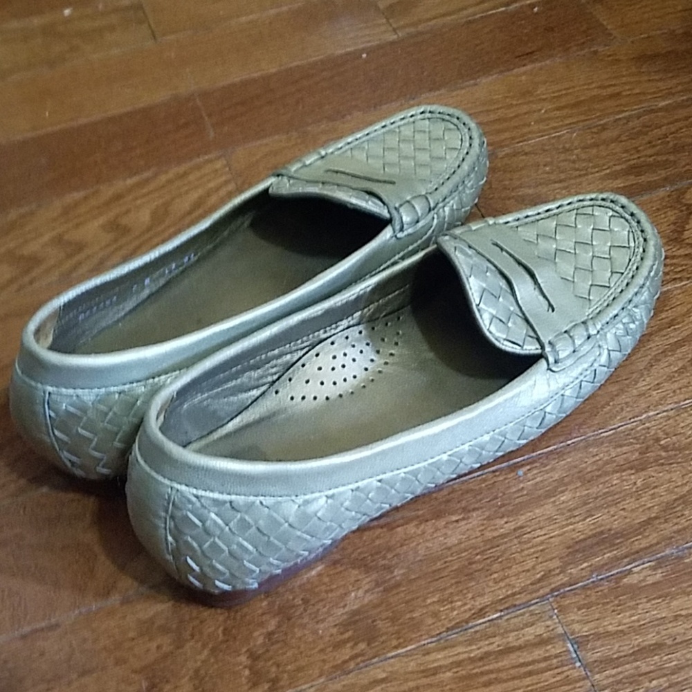 Cole Haan Gold Loafers (womens 7)